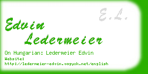 edvin ledermeier business card